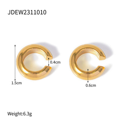 Stainless Steel Earrings Light Luxury High-end Earrings Zircon Earrings Women's Non-fading Titanium Steel Jewelry