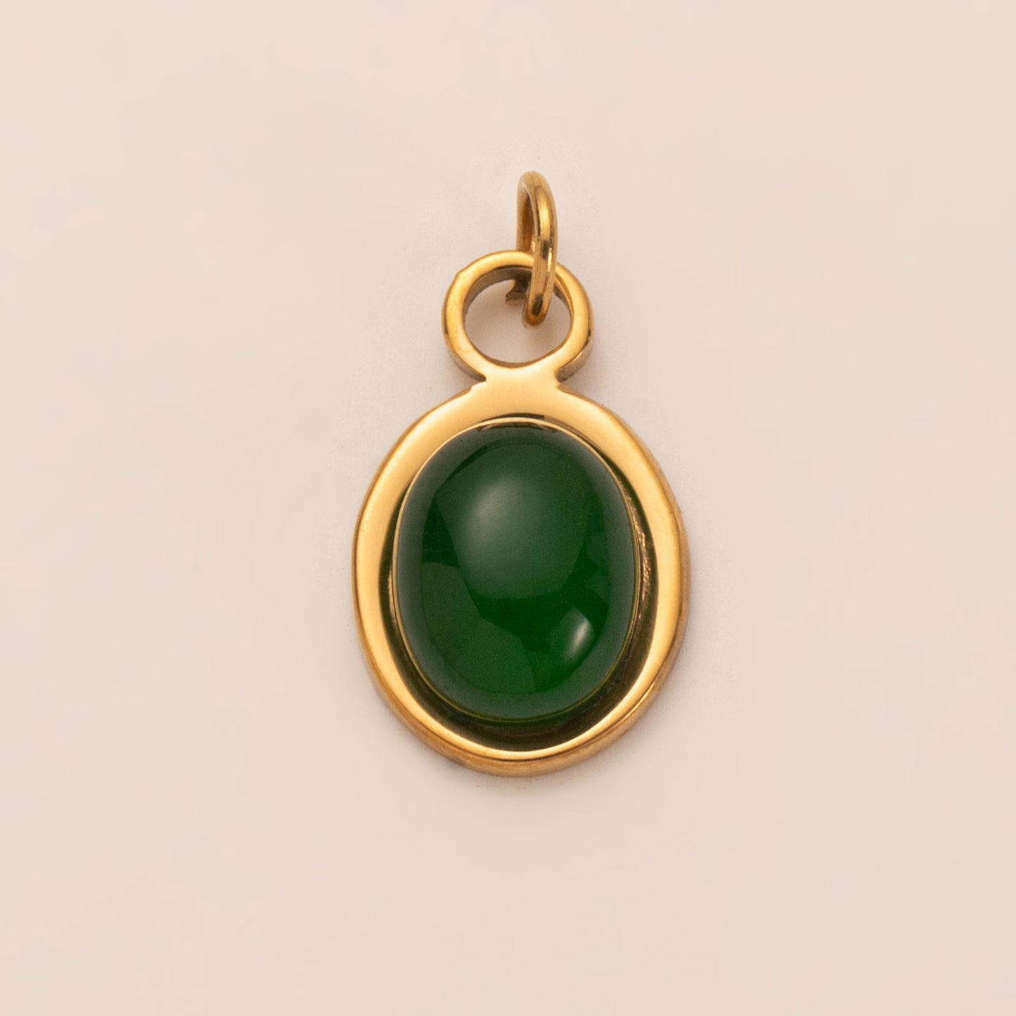 DIY Stainless Steel Coin Heart-Shaped Irregular Inlaid Zircon Agate Natural Stone Pendant Necklace Furnace Vacuum Electroplating