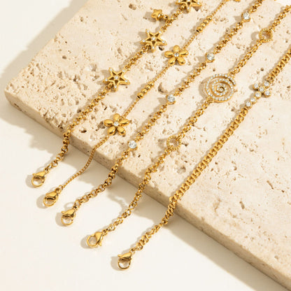 Stainless Steel Zircon Bracelet Light Luxury High Appearance Titanium Steel Non-Fading Jewelry Bracelet