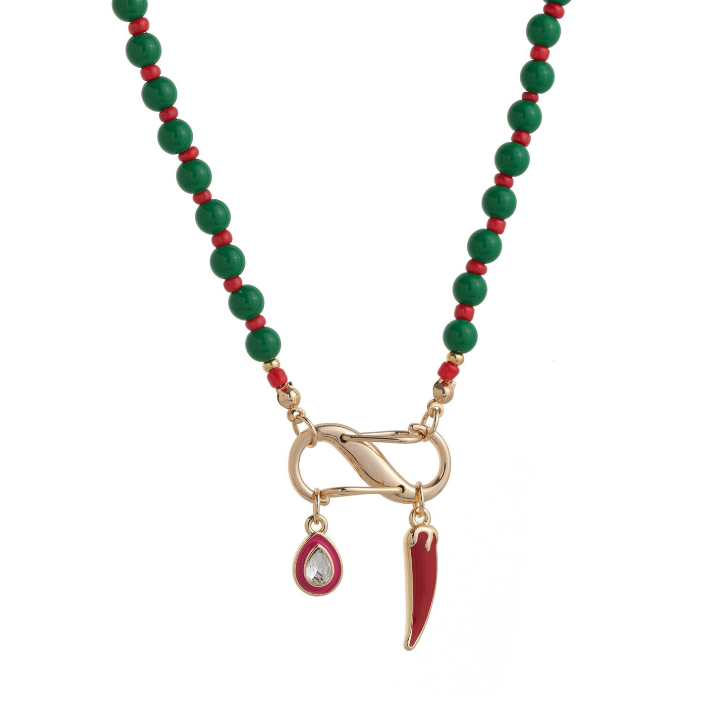 Colorful Oil Drop Pendant Color Rope Necklace Devil's Eye Heart Personality Hip Hop Unisex