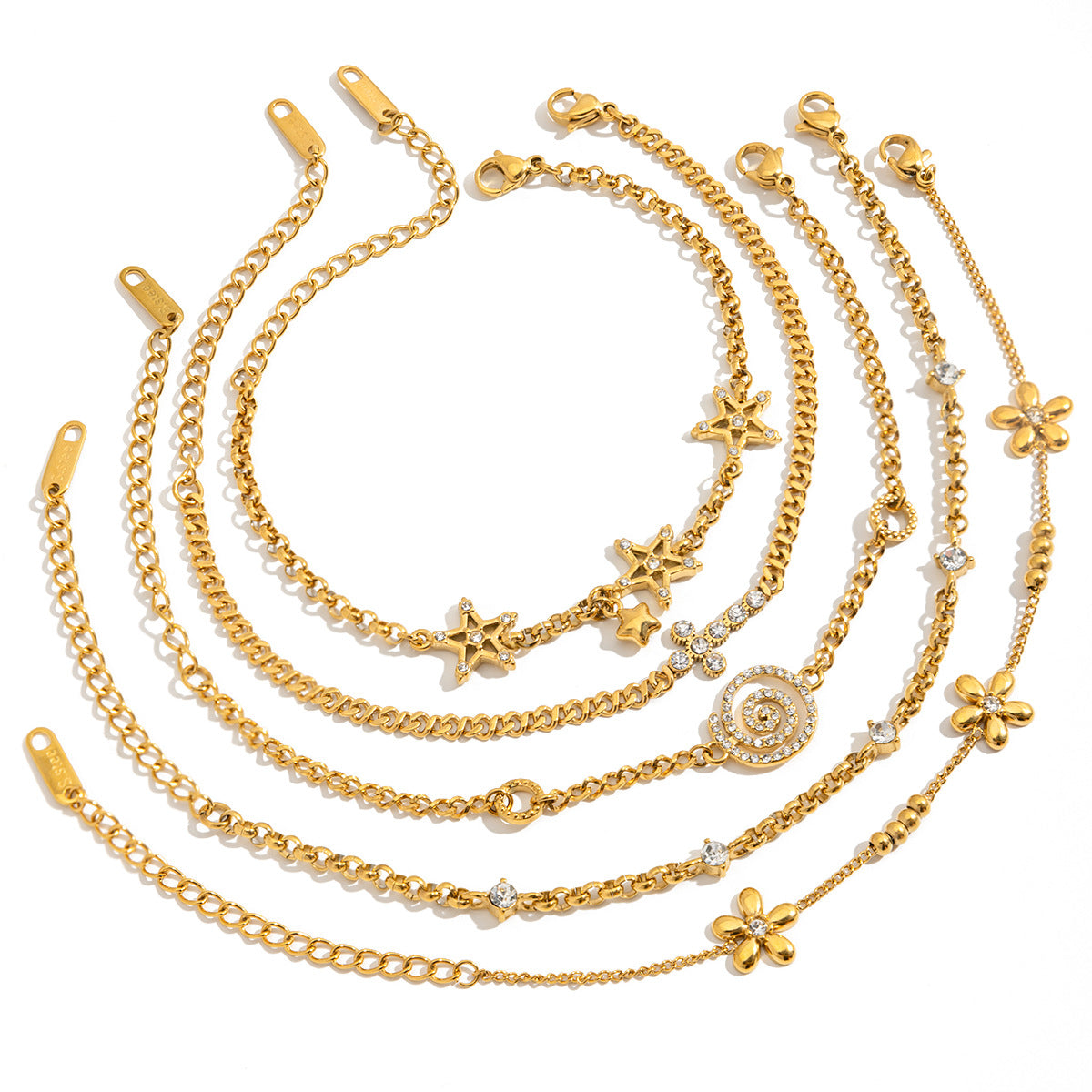 Stainless Steel Zircon Bracelet Light Luxury High Appearance Titanium Steel Non-Fading Jewelry Bracelet