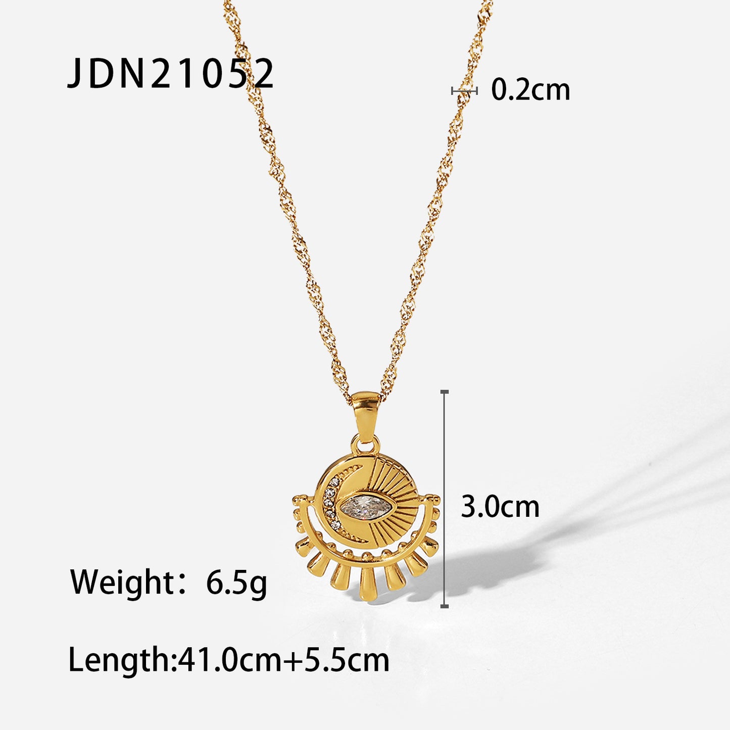 Stainless Steel Eight-Pointed Star Necklace High-End Ins Collarbone Chain Titanium Steel Necklace