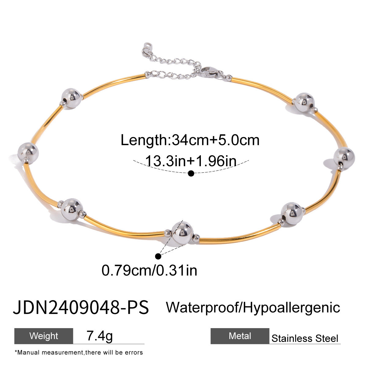 Stainless Steel Heart Necklace Simple High-End Earrings Non-Fading Titanium Steel Jewelry for Women