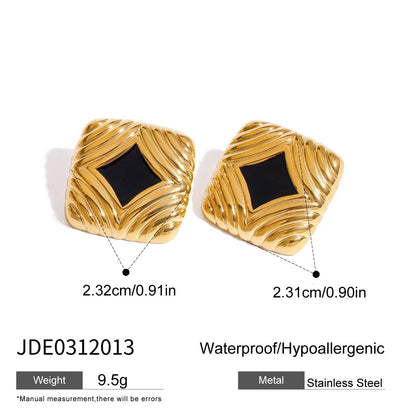 Oil Drop Jewelry Ring Titanium Steel Non-Fading Jewelry Stainless Steel Necklace Women Light Luxury High-End Earrings