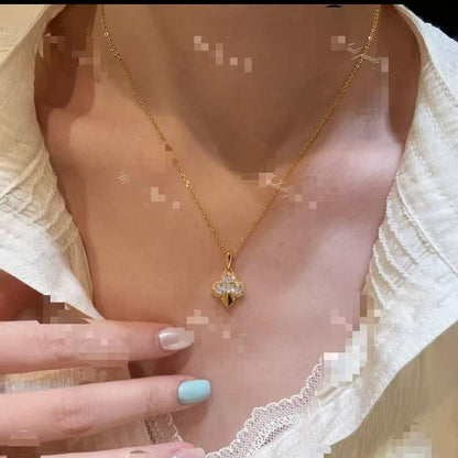 Pure Silver S925 High-end Luxury High Carbon Diamond Ace of Spades Necklace Fashion Versatile Heavy Craftsmanship Niche Design Necklace