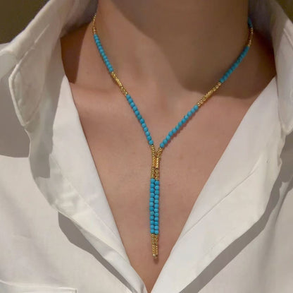 Pure Silver S925 New Chinese Style Magnetic Blue Pine Multi-Way Necklace Niche Design Light Luxury High-End Versatile Collarbone Chain