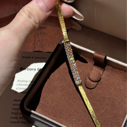 Pure Silver S925 Italian Imported Wire Wrapped Diamond Bracelet Simple Niche Design Light Luxury High-end Elegant Jewelry