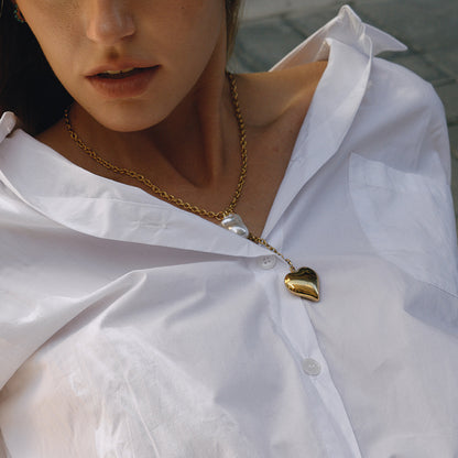 Titanium Steel Imitation Pearl Long Necklace Light Luxury High-end Y-shaped Chain Non-fading Jewelry Stainless Steel Accessories