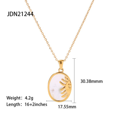 Titanium Steel Sweater Chain Necklace Light Luxury Niche Jewelry Women's High-end Stainless Steel Autumn and Winter Accessories