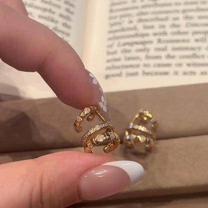 Sterling Silver S925 Real Gold Plated Ear Cuff Light Luxury High-end Exquisite Niche Jewelry Versatile