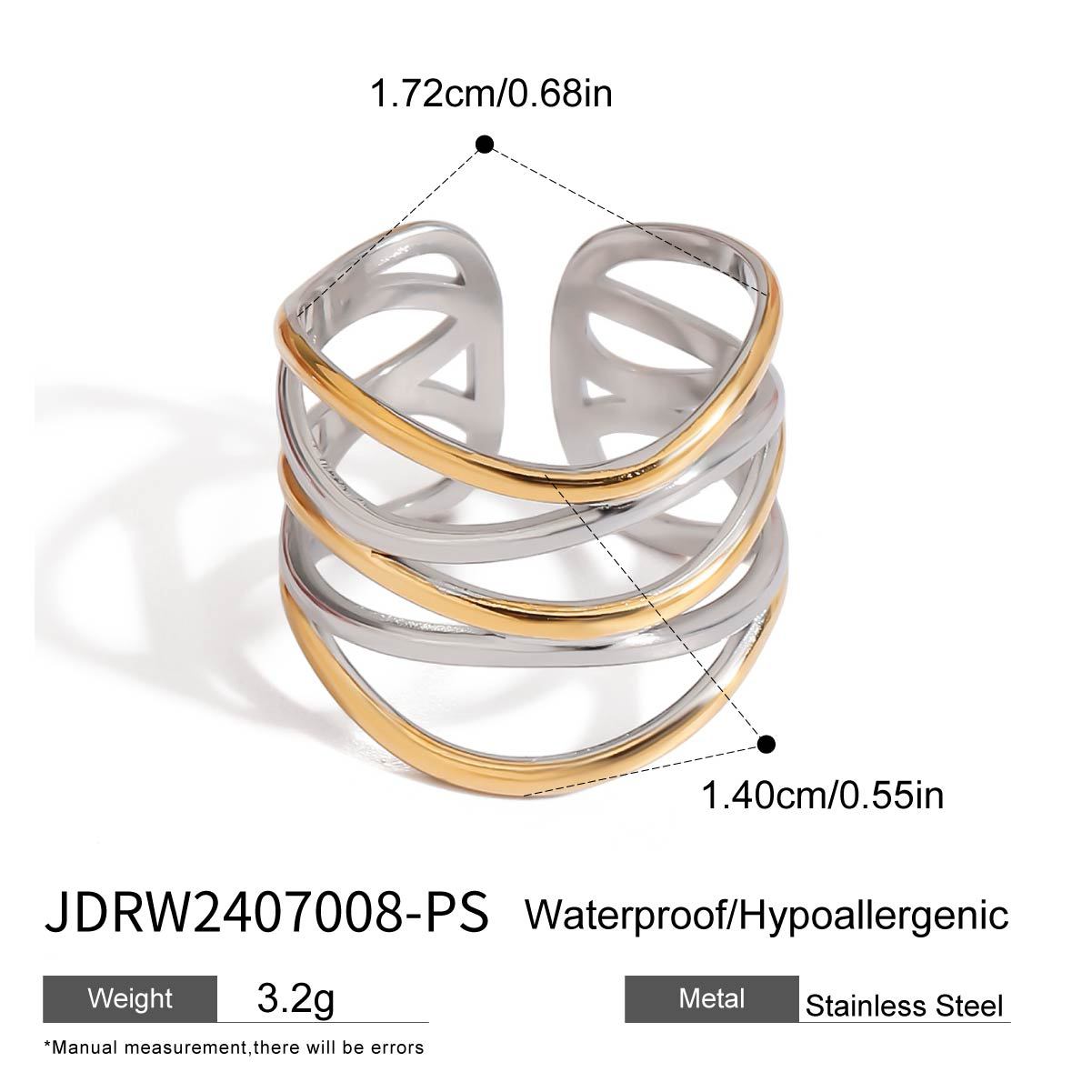 Original Design Jewelry Stainless Steel Snake Ring Titanium Steel Non-Fading Jewelry High-End Feel Ring