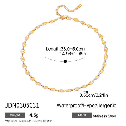 Stainless Steel Card Heart Necklace Light Luxury High-End Clavicle Chain Titanium Steel Jewelry Non-Fading