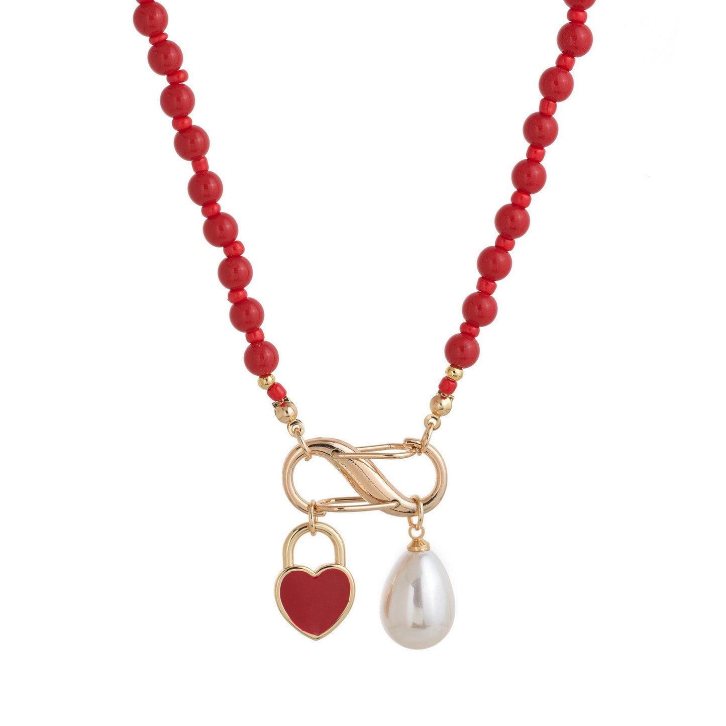 Colorful Oil Drop Pendant Color Rope Necklace Devil's Eye Heart Personality Hip Hop Unisex