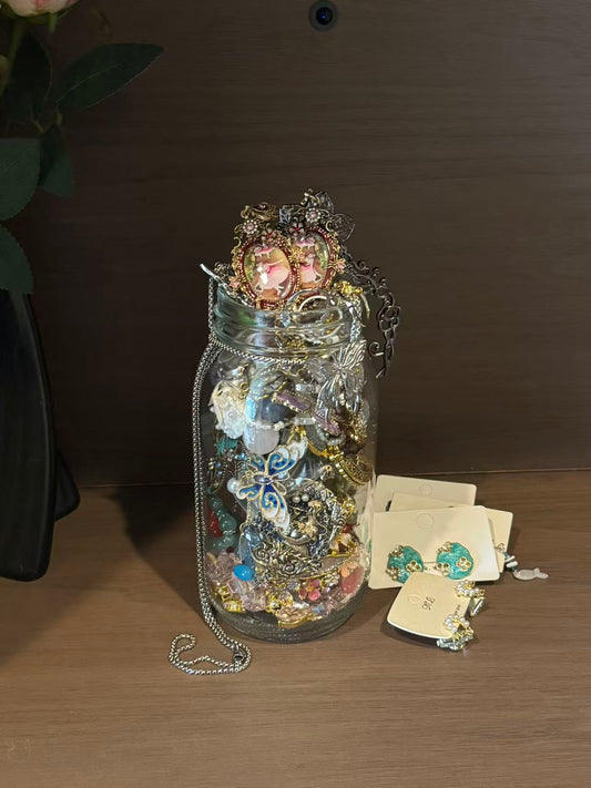 【No customized！】 Whimsical fariy and vintage mix Mystery jewelry jar
