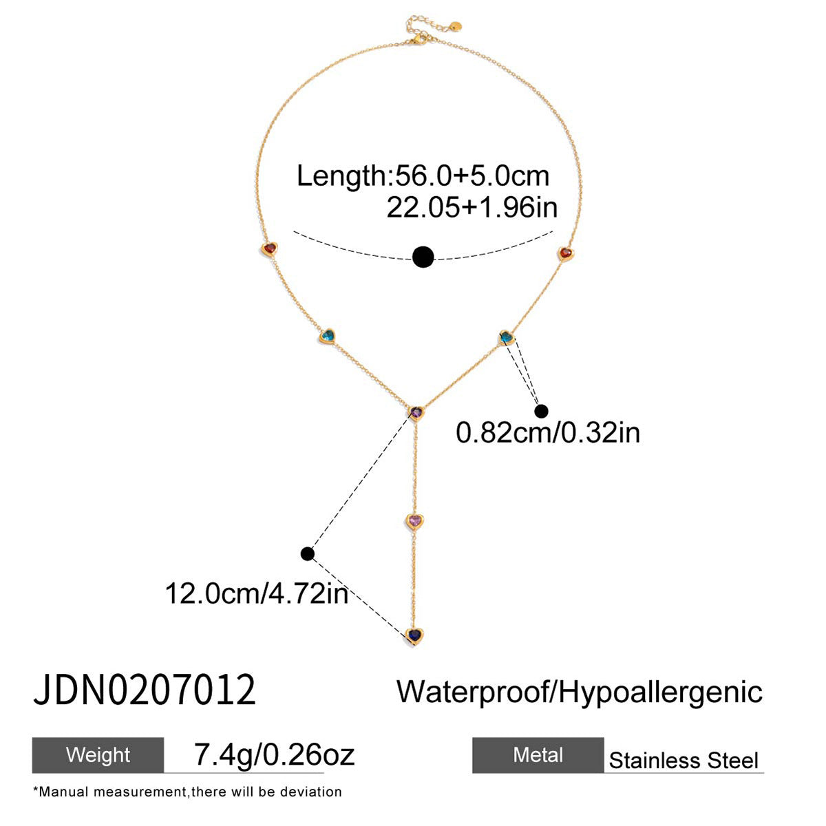 Stainless Steel Zircon Y-Chain Light Luxury Long Necklace Titanium Steel Jewelry for Women High-End Autumn Winter Sweater Chain