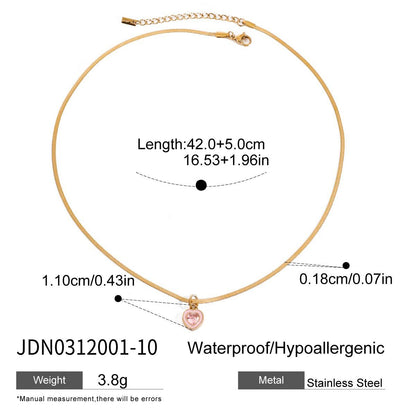 Colorful Rope Titanium Steel Necklace Light Luxury High-end Clavicle Chain Hot-selling Stainless Steel Jewelry Non-fading