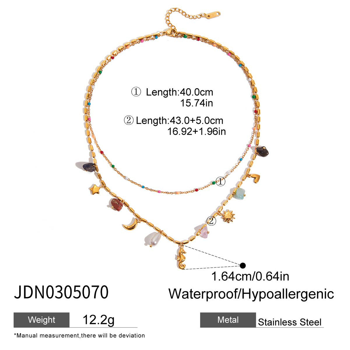 Colorful Oil Drop Flower Titanium Steel Necklace High-end Bracelet Stainless Steel Jewelry Hot-selling Accessories