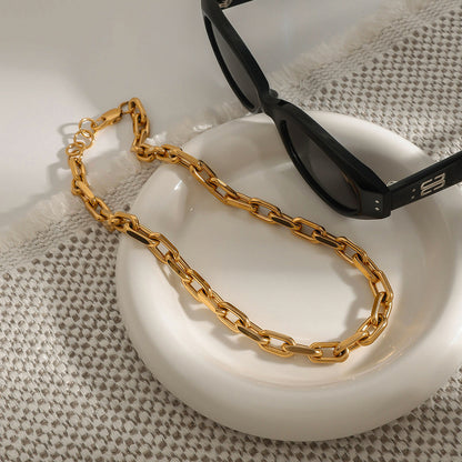 Stainless Steel Chain Necklace Layered High-End Collarbone Chain Titanium Steel Non-Fading Jewelry Necklace