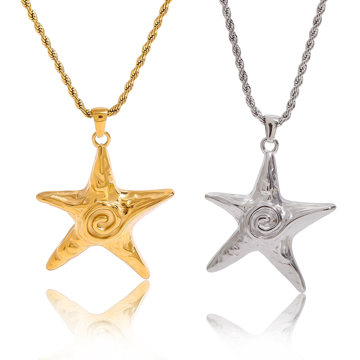 Starfish Titanium Steel Necklace Light Luxury High-end Clavicle Chain Stainless Steel Jewelry Non-fading Hot Item