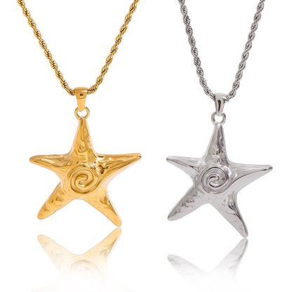 Starfish Titanium Steel Necklace Light Luxury High-end Clavicle Chain Stainless Steel Jewelry Non-fading Hot Item