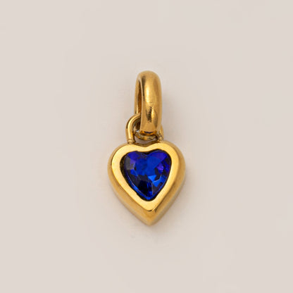 DIY Titanium Steel Heart-shaped Twelve Birthstone DIY Pendant Necklace Letter Name Family Gift Heart-shaped Accessories Pendant