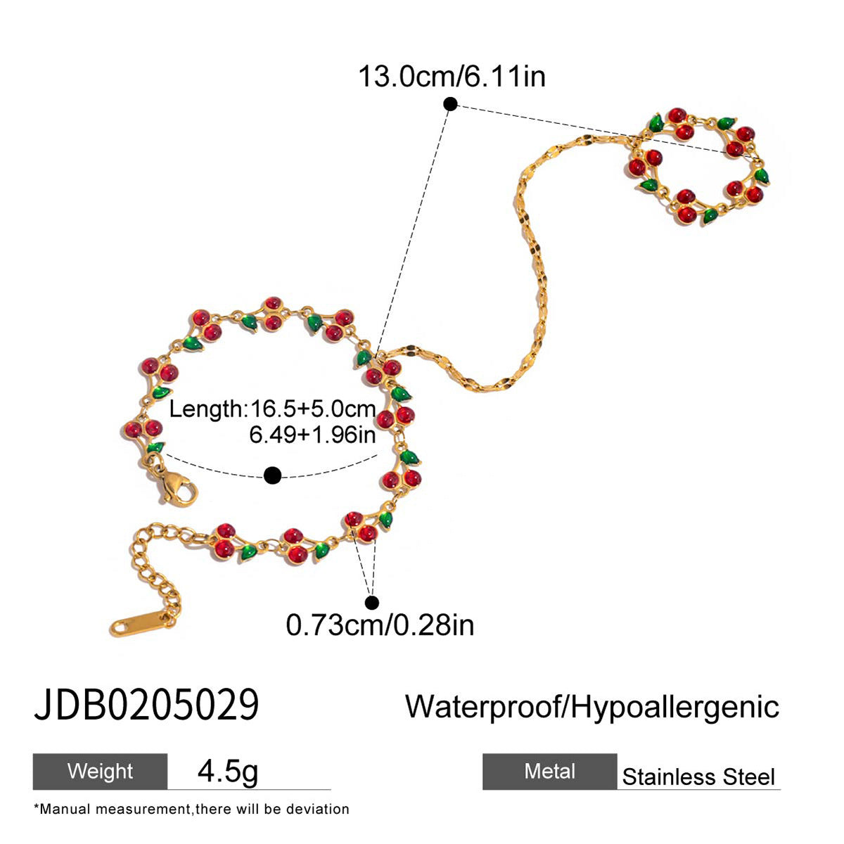 Stainless Steel Zircon Pearl Interlocking Bracelet Light Luxury High-end Feel Titanium Steel Non-fading Jewelry