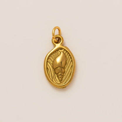 DIY Stainless Steel Starfish Flat Conch Pendant DIY Accessories Furnace Vacuum Electroplating 18K Gold Color Retention