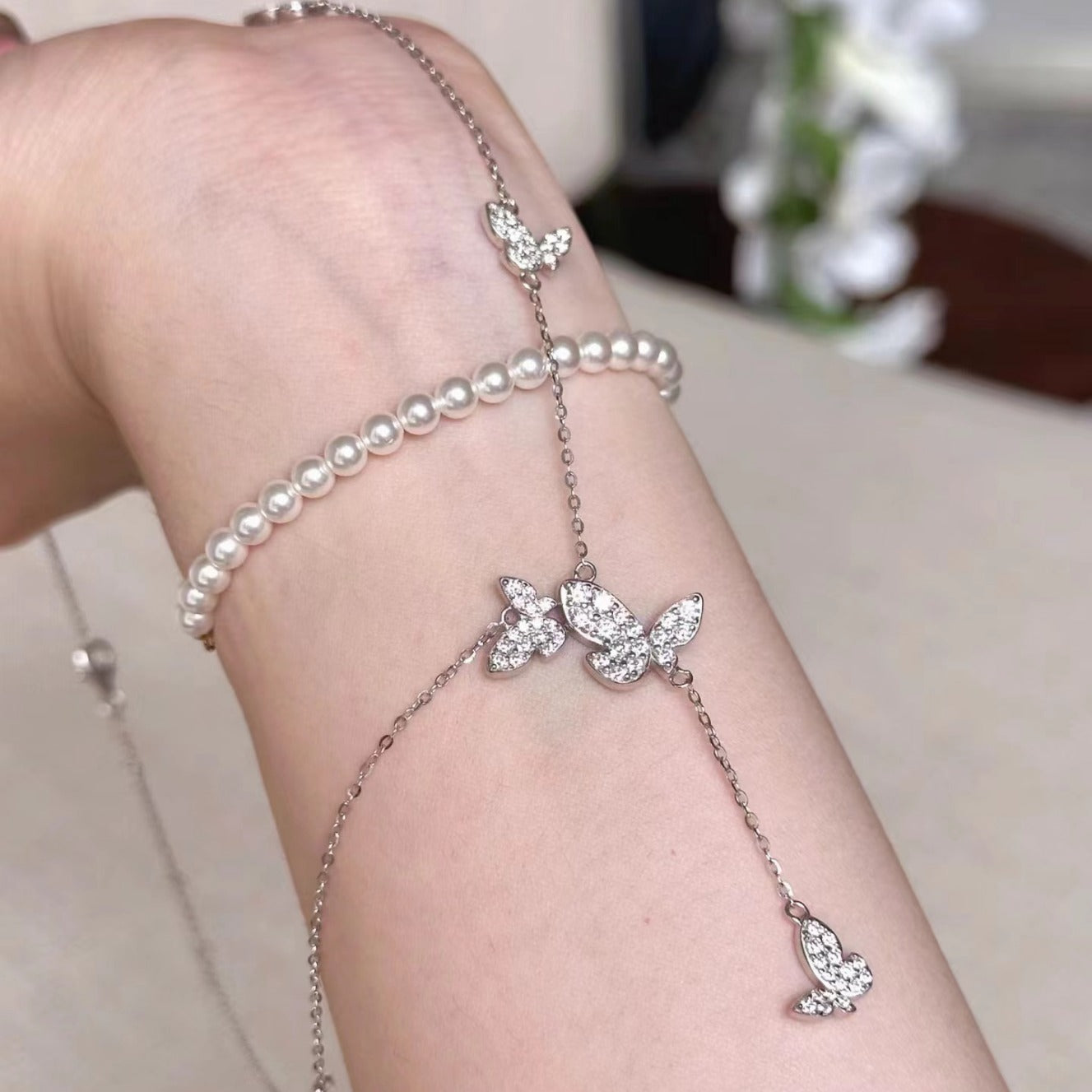 Sterling Silver S925Real Gold Plated Fairy Butterfly Necklace High Carbon Diamond Light Luxury High-end Exquisite Niche Jewelry