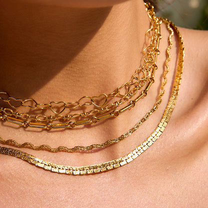 Titanium Steel Necklace Simple High-End Snake Bone Chain Clavicle Chain Popular Jewelry Stainless Steel Choker