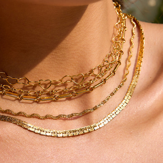 Titanium Steel Necklace Simple High-End Snake Bone Chain Clavicle Chain Popular Jewelry Stainless Steel Choker