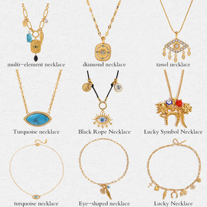 Titanium Steel Necklace with Unique Design, Sweater Chain, Light Luxury, High-End Feel, Stainless Steel Autumn Winter Accessories