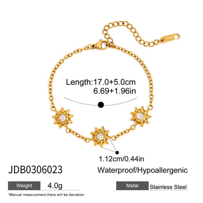 Original Design Stainless Steel Sun Bracelet Light Luxury High-end Jewelry Non-fading Titanium Steel Jewelry for Women