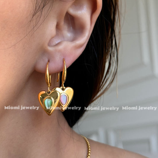 18k gold plated silver earring