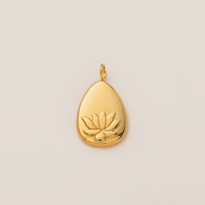 DIY Stainless Steel Mini Elephant Lotus Heart Single Pendant Necklace Furnace Vacuum Electroplating 18K Gold Color Retention