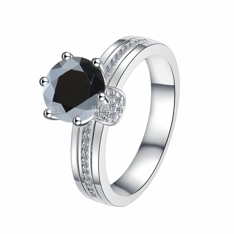 925 Sterling Silver Ring Fashionable High-end Feel Proposal Engagement Adjustable Moissanite Ring Trendy GRA