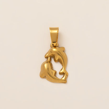 DIY Stainless Steel Starfish Flat Conch Pendant DIY Accessories Furnace Vacuum Electroplating 18K Gold Color Retention