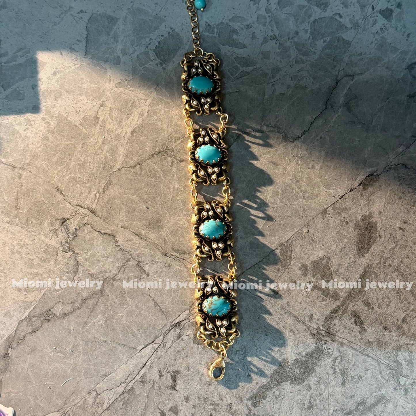 Miomi natural turquoise vintage bracelet