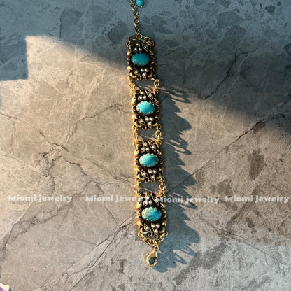 Miomi natural turquoise vintage bracelet