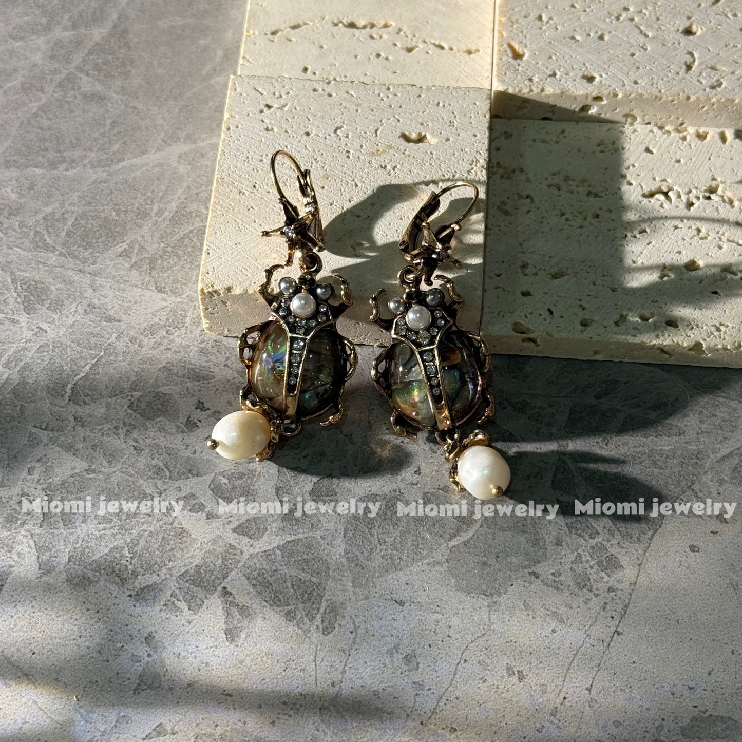 gothic whimsical design bugs earring vintage