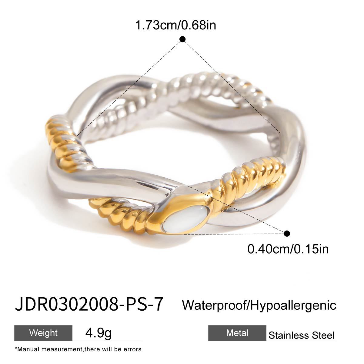 Original Design Jewelry Stainless Steel Snake Ring Titanium Steel Non-Fading Jewelry High-End Feel Ring