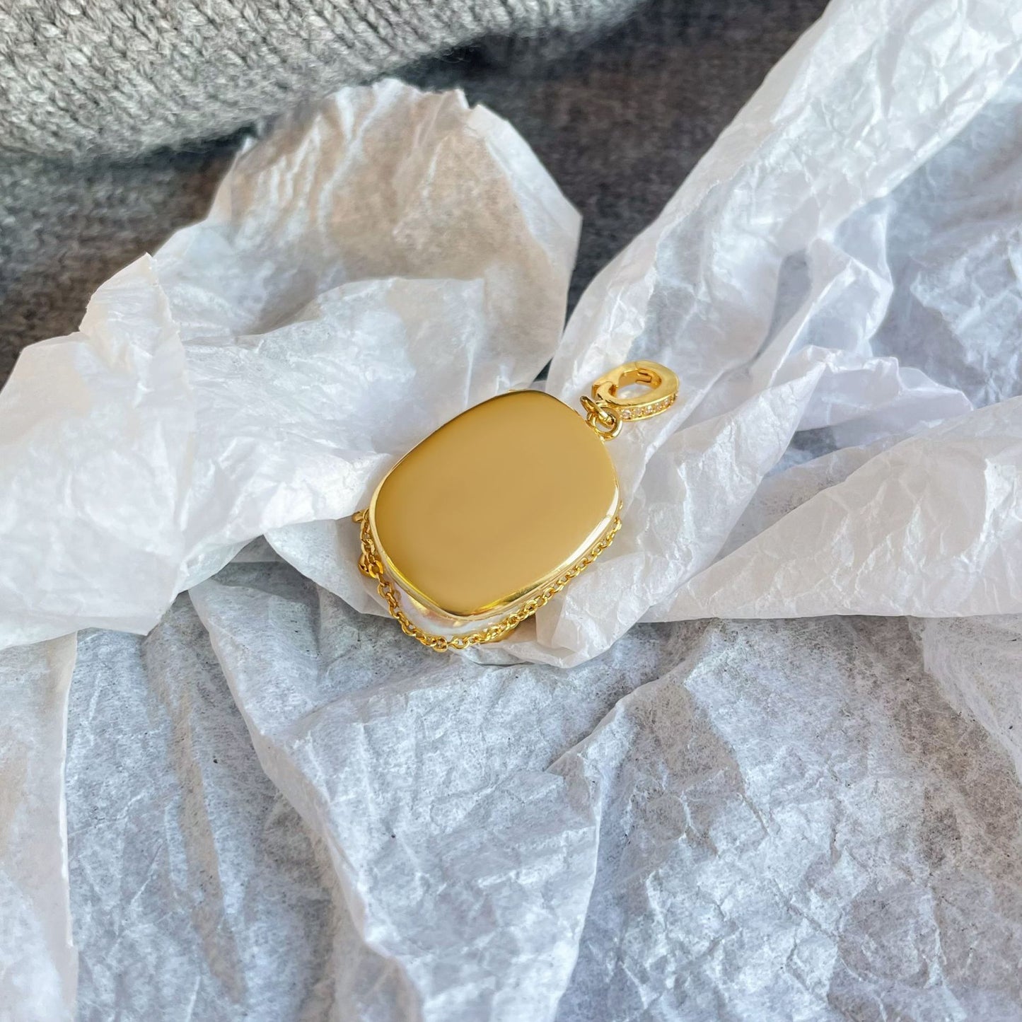 Oil Painting Baroque Pearl Universal Clasp Necklace Pendant Light Luxury High-end Universal Clasp Pendant Single Pendant