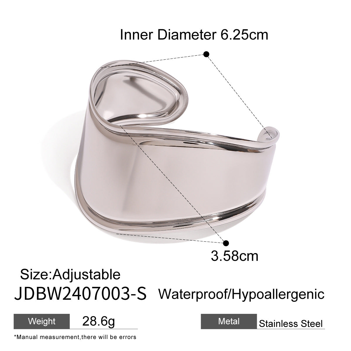 Stainless Steel Exaggerated Gold Bracelet High-end Open Bracelet Titanium Steel Jewelry Bracelet