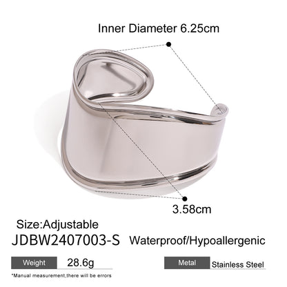 Stainless Steel Exaggerated Gold Bracelet High-end Open Bracelet Titanium Steel Jewelry Bracelet