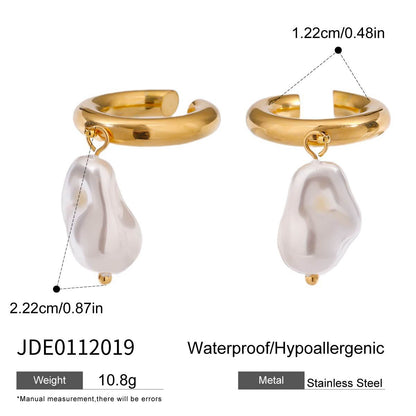 Ring Titanium Steel Non-Fading Jewelry Light Luxury High-End Earrings Pearl Necklace Stainless Steel Bracelet for Women