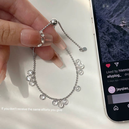 S925 Sterling Silver High Carbon Diamond Galaxy Pull Bracelet Ins Style Elegant Simple High-end Versatile Niche Design