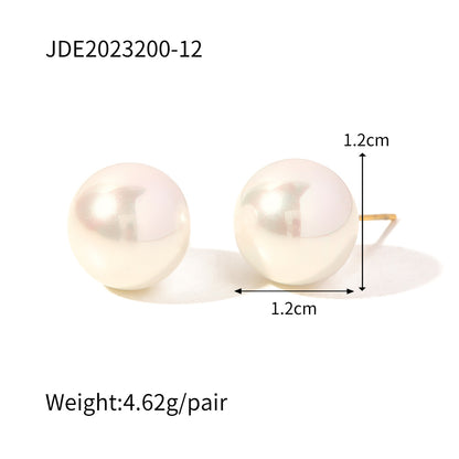 Jewelry Stainless Steel Pearl Stud Earrings High-End Ins Style Earrings Titanium Steel Ear Accessories