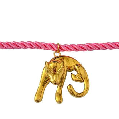 Colorful Oil Drop Pendant Color Rope Necklace Devil's Eye Heart Personality Hip Hop Unisex