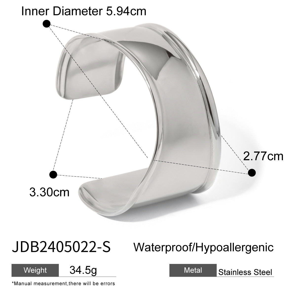 Stainless Steel Exaggerated Gold Bracelet High-end Open Bracelet Titanium Steel Jewelry Bracelet