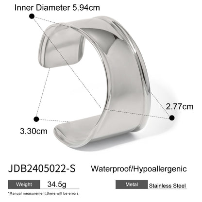 Stainless Steel Exaggerated Gold Bracelet High-end Open Bracelet Titanium Steel Jewelry Bracelet