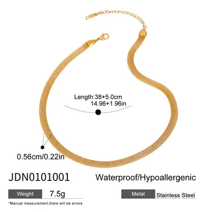 Plain Circle Titanium Steel Necklace for Women, Light Luxury High-End Bracelet, Non-Fading Jewelry, Stainless Steel Accessories